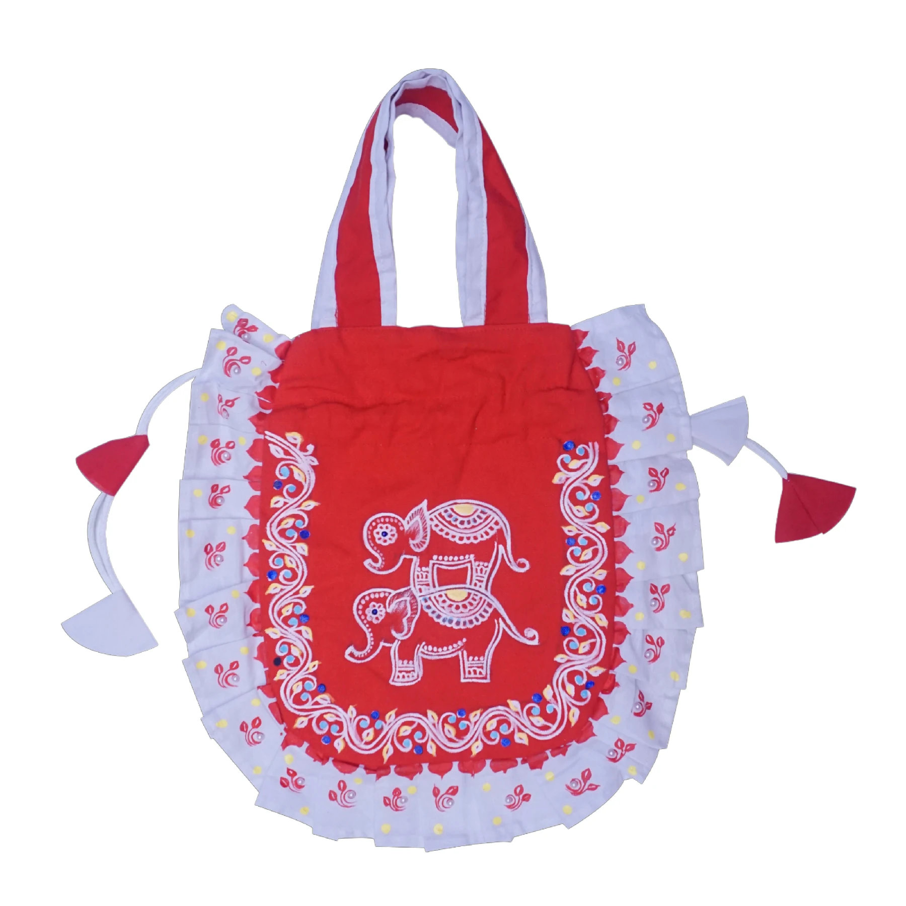 Women's Batua Bag (Bangabasi Canvas handicraft traditional bags) Multi-Coloured