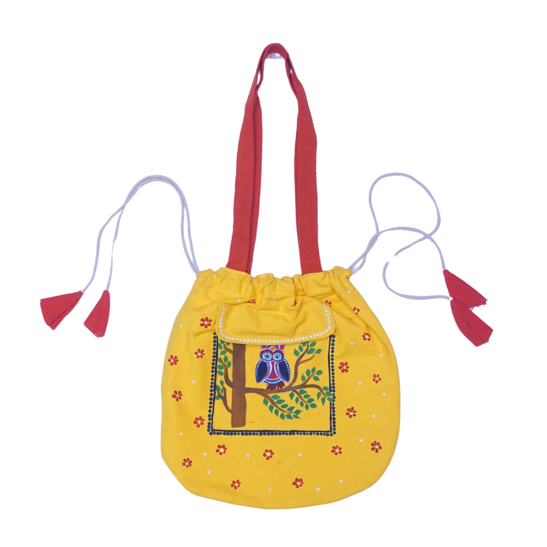 Women's Batua Artist Sling Bag (Bangabasi Canvas handicraft traditional bags) Multi-Coloured