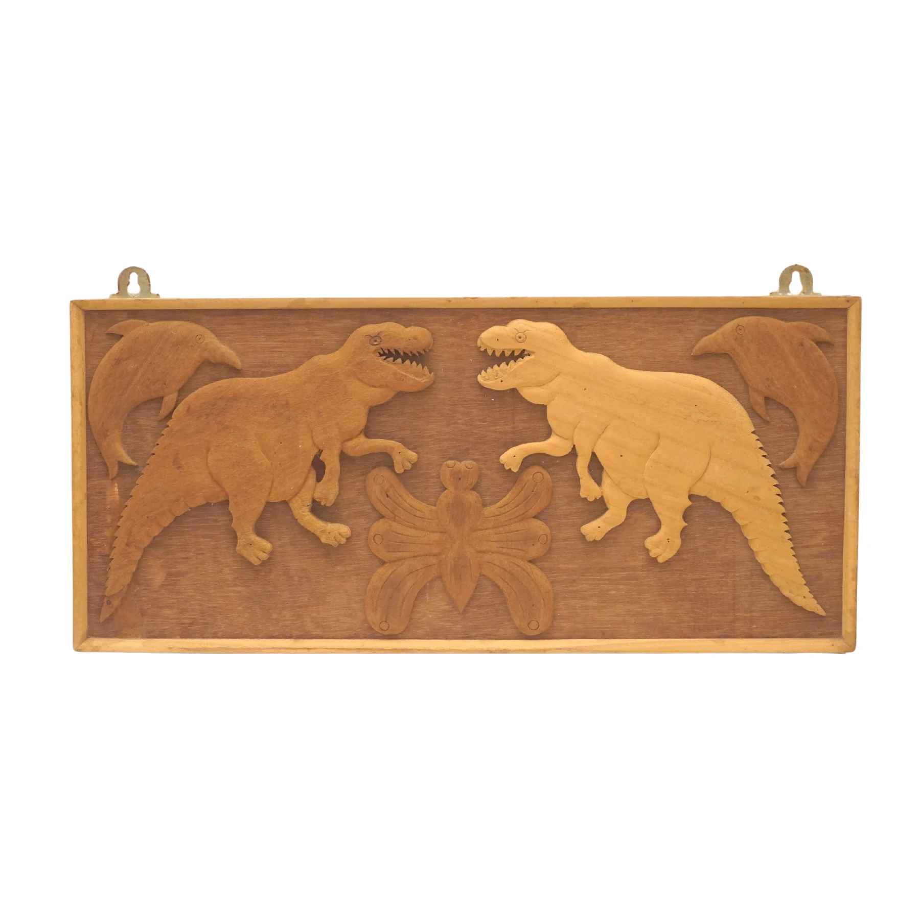 Wooden Dianasore Wall Decor, Handmade Wood Carving Dianasore Art, Dianasore Statue Hanging Art