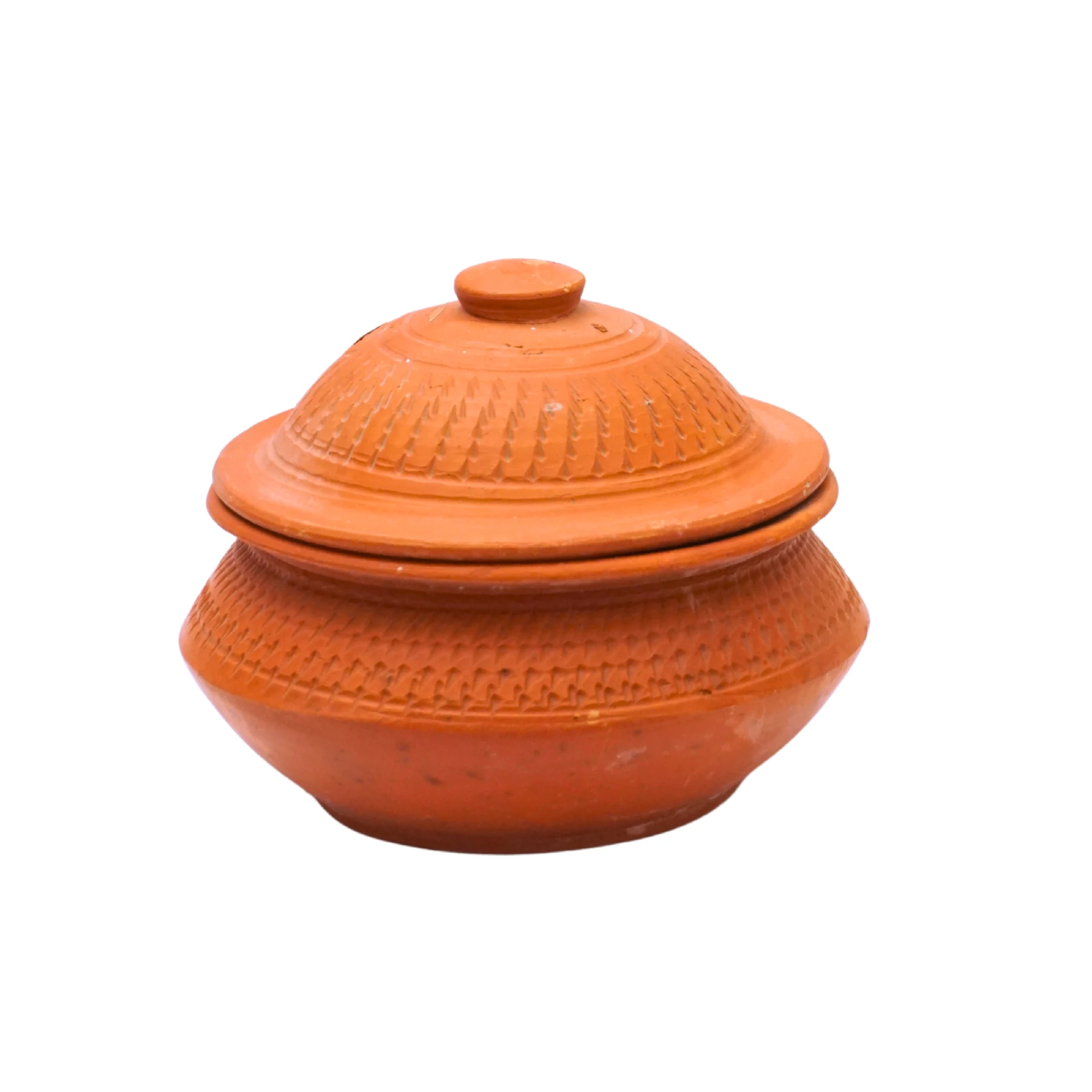 Clay Biryani Handi/Pot For Cooking And Serving With Lid 1 Liter