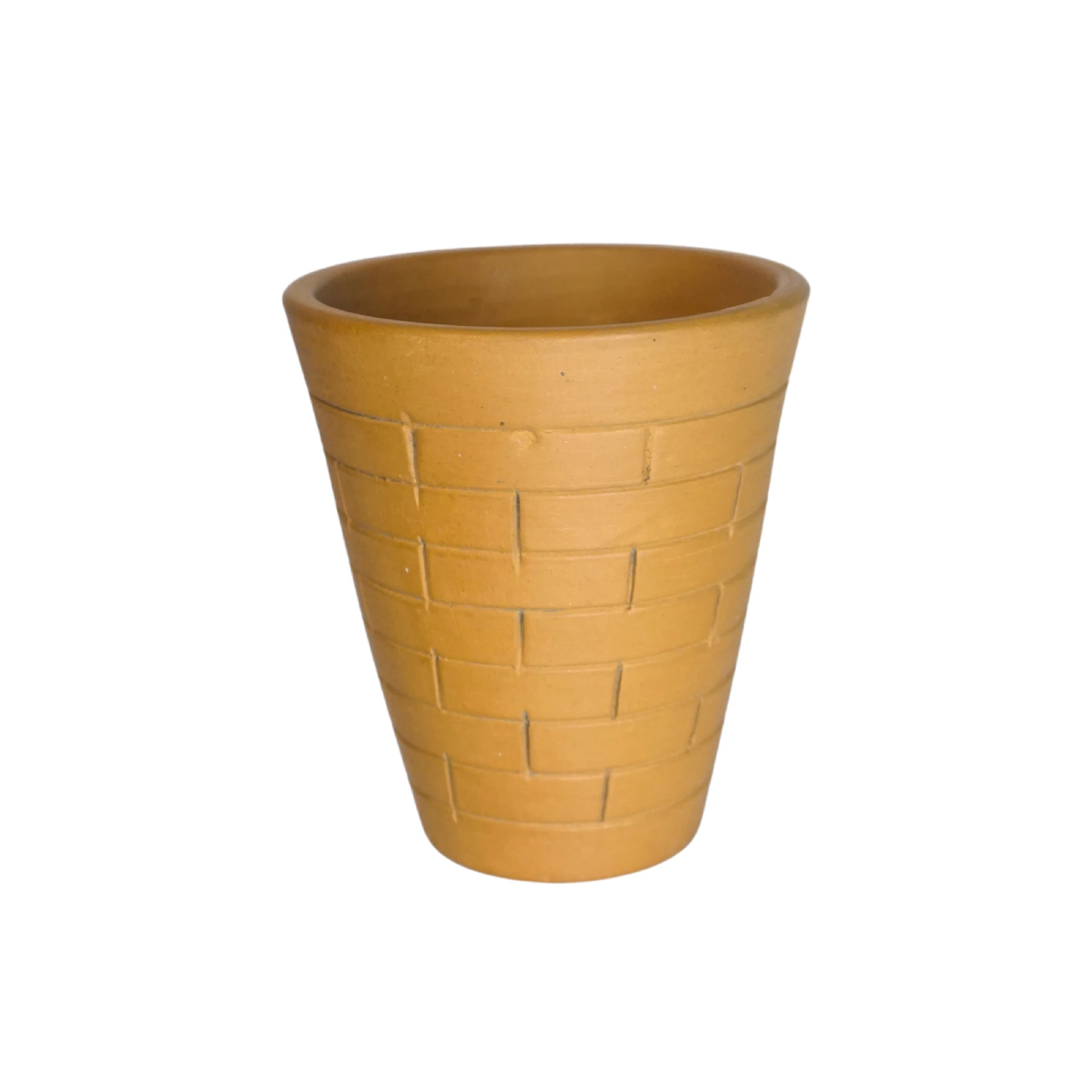 Terracotta Eco-Friendly Natural Clay Glasses for Lassi/Water/Juice/Beverage Set of 4, 200 ml