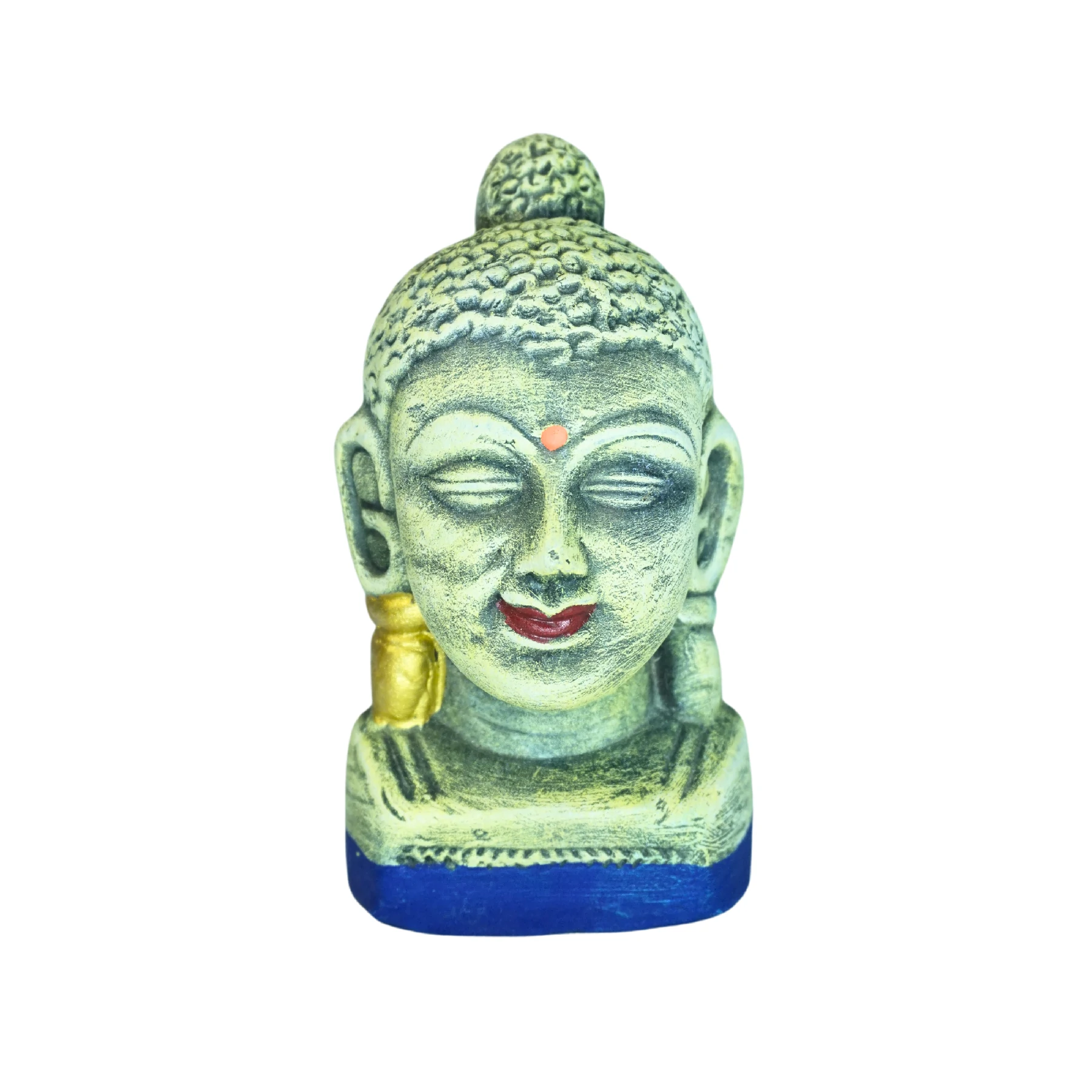 Buddha Head Sculpture | Krishnanagar Clay Craft Medium Size