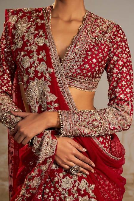Zardozi Work Blouse & Saree for Wedding