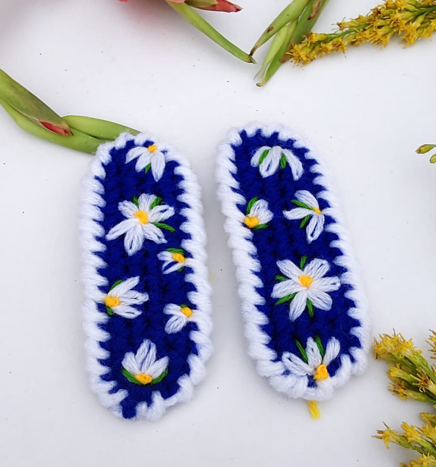 Crochet Embroidery Hair Clip
