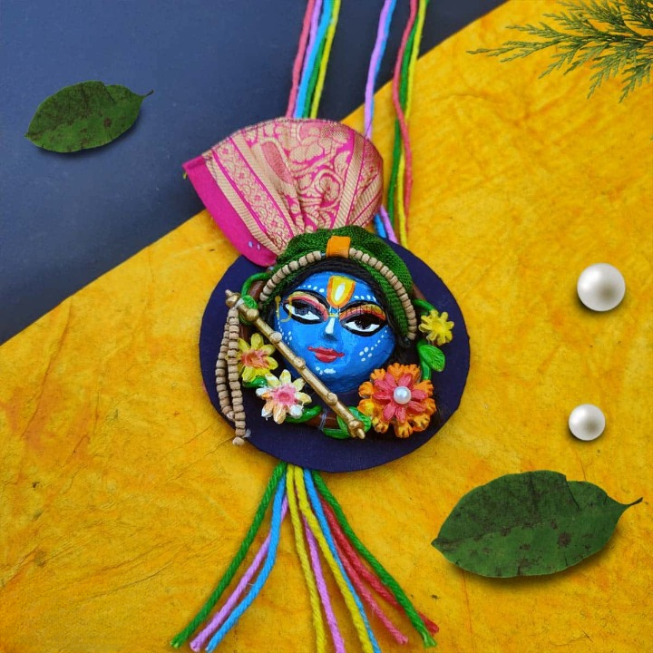 Lord Krishna Clay Jewellery