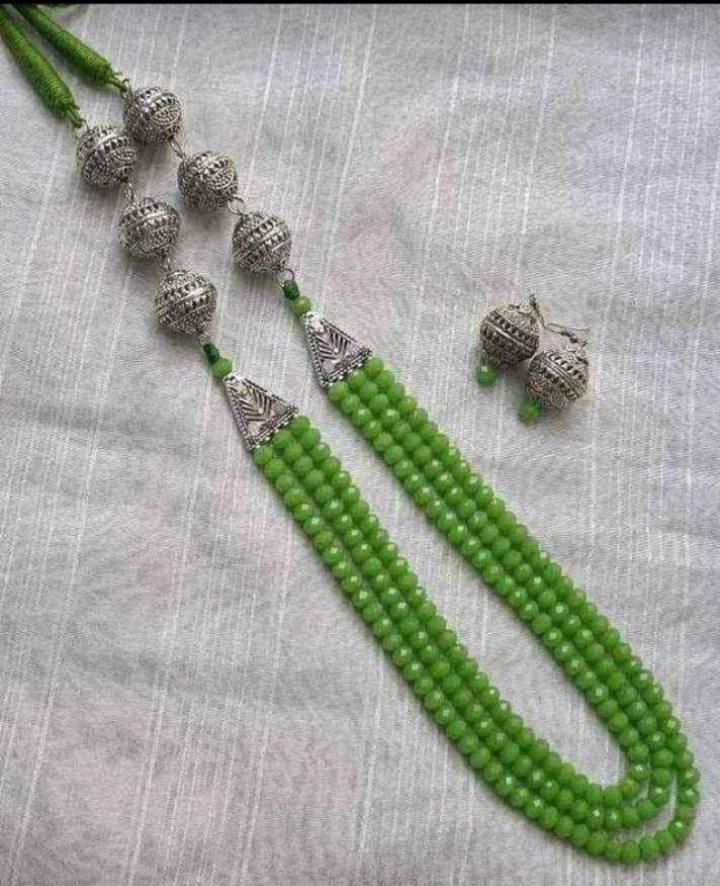 Green Crystal Necklace Set