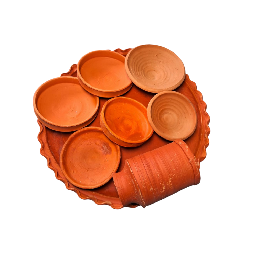 Terracotta Thali Set Pack Of 7